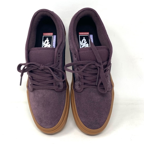 VANS Chukka Low Sidestripe Canvas Suede Wine Gum Women's Shoes Skate VN0A5KQZK10 - Picture 5 of 10